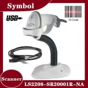 Zebra Symbol LS2208 Handheld Barcode Scanner, Includes Stand and USB Cord