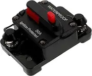 Mikinona Manual Reset Circuit Breaker 50a Waterproof for Outdoor Use Boat Rv Car Audio Fuse Block Switch Short Circuit Protection