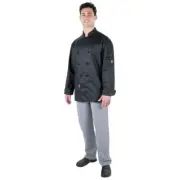 PROCHEF Traditional Chef Jackets Long Sleeve Black