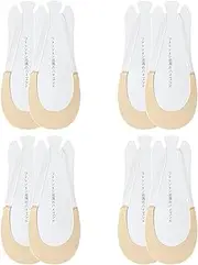 [Generic] 4 Pairs Women’s Invisible Socks, Ultra Low Cut Non-Slip Liner Socks, Half Toe No Show Socks for Heels, Loafers, Trainers, Women’s Footies Fits UK Shoe Size 35-39