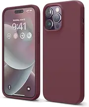 [elago] Liquid Silicone Case Compatible with iPhone 14 Pro Max Case (6.7"), Premium Silicone, Full Body Protection - 4 Layer Shockproof Phone Cover, Anti-Scratch Soft Microfiber Lining (Burgundy)