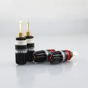 4PCS Brass Speaker Binding Post Audiophile Amplifier Adapter Terminal Connector