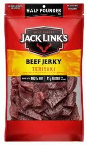 Beef Jerky, Teriyaki, Half Pounder Large Jerky Bag - Flavorful Meat Snack, Re...
