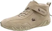 [Generic] Mens Dress Sneaker Casual Suede Foreign Trade Lace Up and Hook Loop Sneakers Shoes Sneaker for Men (1-Khaki, 39)