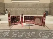 NEW Revolution Elf Christmas Makeup Bundle Highlighter Eyeshadow Gloss Brush!