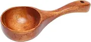 1 Pc Wooden Porridge Spoon, Long Handle Ladle Utensils, Comfortable Handle Smoother Surfaces Wooden Dipper Ladle for Home Kitchen Restaurant