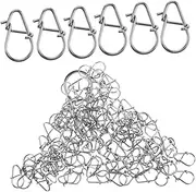 Abaodam 100pcs Lure Tools Fishing Lure Quick Clips Fishing Accessories Hooks Bait Hooks Bait Keeper Stainless Steel Silver