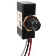 500-Watt 120-Volt Dusk to Dawn Light Control Mini Button Photocontrol, Black
