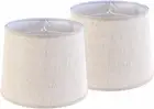 GO&SO Drum Lamp Shades Set of 2 Medium Beige Lampshade for Table Lamps-11" To...