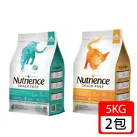 在飛比找ETMall東森購物網優惠-Nutrience 紐崔斯-無穀養生貓5kg x2包(全齡貓