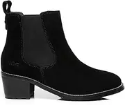 [UGG AUSTRALIAN SHEPHERD] AUSTRALIAN SHEPHERD® UGG Women Sheepskin Wool Block Heel Chelsea Boots Sylvia