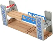 1Set Wooden Train Track Bridge Creative Model for Durable Building Blocks for Ages Enhance Train Play Experience Holiday Present