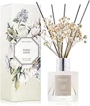Airkeep Reed Diffuser Set,3.38 fl oz (100 ml) - Clean Linen Oil Diffusers with 8 Reed Sticks,Home Fragrance Reed Diffuser for Bathroom Shelf Decor
