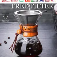 在飛比找蝦皮購物優惠-Chemex 咖啡壺 400ml 咖啡服務器 v60 玻璃倒