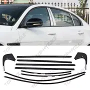 For Jaguar XE 2016-2024 Chrome Black Steel Window Molding Cover Strip Trim 10pcs
