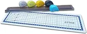 Artoz Ruler Cutting Set, 7 Pieces - Cutting Machine for Paper and Cards Including Cutting Mat, Cutting, Folding, Perforating - Ideal Craft Tool
