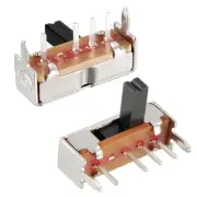 50Pcs 4mm Horizontal Slide Switch SP3T 1P3T 4 Terminals PCB Panel Latching