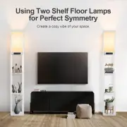 Floor Lamp Shelf with Remote Control, Dimmable & 4 Colour Temperature Adjusta...
