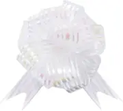 Large White Ribbons for Bridal Shower Wrapping Paper for Holiday Birthday Weddin
