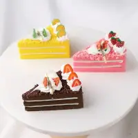 在飛比找樂天市場購物網優惠-仿真蛋糕模型三角形水果甜品慕斯點心假食物面包道具店擺設裝飾品