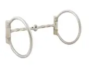 Formay Stainless Steel slow twist snaffle 3" D ring bit 175732 western bit