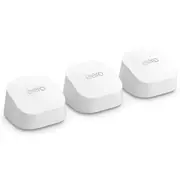 Amazon eero 6+ (AX3000) Dual-Band WiFi 6 Mesh System with Built-in Zigbee Smart Home Hub - 3 Pack [R010315]