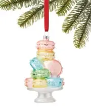 Holiday Lane Sweet Tooth Molded Glass Macaroon Ornament