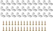 Aswalling 30 Pieces Glass Shelf Bracket with Sucker Glass Shelve Support Right Angle Fixing Brackets for Kitchen Cabinets Cupboard