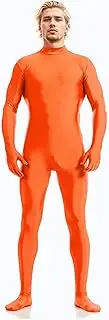 [Howriis] Spandex Zentai Unitard Full Bodysuit with Zipper No Hood Costume Body Suit