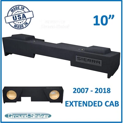 Gmc Sierra Extended Cab 2007-2018 10" Dual Sealed Sub Box Subwoofer Enclosure