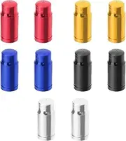 VGOL 10PCS Bicycle Presta Valve Caps Tire Stem Covers Aluminum Alloy Dust Caps for Mountain, Road, Folding Bikes - 5 Colours