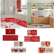 Valentine's Day Floor Mat Entrance Door Mat Kitchen Floor Mat 2 Festive