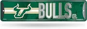 Rico Industries, NCAA South Florida Bulls - USF Metal Street Sign 4" x 15" Home Décor - Bedroom - Office - Man Cave
