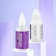 Hair Replacement Adhesive and Remover Set Invisible Wig Bonding Glue:Water & Oil-Resistant,Non-Toxic,Light Hold for Secure and Natural-Looking Poly and Lace Hairpiece,Wigs&Toupee Systems(2 Bottles)