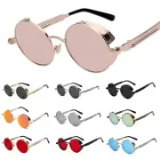 Retro Steampunk Sunglasses John Lennon Style Vintage Round Metal Circle Glasses