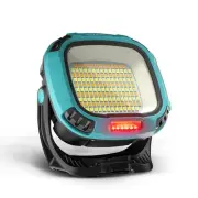 LED Rechargeable Work Light, 3300 Lumen COB Portable Flood Light, 180 Rotatin...