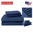 Warm & Breathable Queen Flannel Sheet Set - Deep Pocket for 17” Mattresses