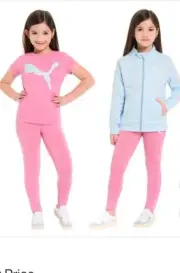 Puma Girl 3-Piece Tech Fleece Set , Purple Size 5