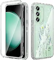 [FACASE] for Samsung Galaxy S23 FE 5G Case 6.4 Inch - for Women Girls Cover Cute Clear Girly Pretty Unique Lavender Design Aesthetic Teens Phone Cases for Samsung S23 FE 5G