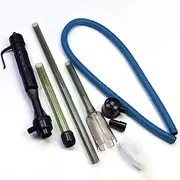 Battery Fish Tank Vacuum Siphon Pump Cleaner Drainer Aquarium Gravel Cleaner Hose with Water Filter Bag, Automatic Fluids Transfer Tool