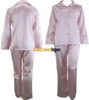Pink Ladies Satin Pyjamas Silk Pjs Winter Pajamas Sleepwear Plus Sizes 6 to 26