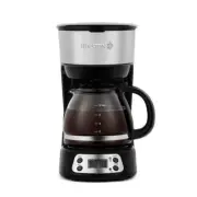 HOLSTEIN HOUSEWARES Drip Coffee Maker 5-Cup Programmable Black Glass Carafe