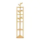 Clothes Coat Rack Garment Stand Shelf Wooden Tree Hanger Bag Hat Hook