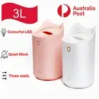3L Air Humidifier Ultrasonic Aroma Diffuser Purifier Double Nozzle USB LED Light