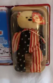 Ty Beanie "Spangle The Bear" Mcdonalds Rare Retired Tag Errors 1999/2000 New