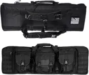 Lancer Rifle Case 600D Polyester Double Long Rifle Bag (Black, 36" INCH)