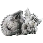 Catzon Adorable Mythical Creature Baby Sleeping Dragon for Garden Lawn -Dragon Facing Right
