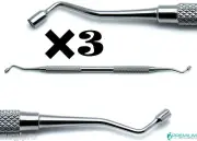 3× Dental Serrated Plugger 2.8mm/3.1mm Composite Plastic Amalgam Restorative