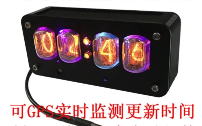 4-Digit Nixie Tube Clock IN-12 Nixie Clock Time Date Temperature Auto Switching