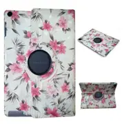 For Apple iPad 10th Gen Cover, iPad 10 Generation 10.9 inch 2022 Leather Smart 360 Rotate Flip Stand Case Cover (Flower Pattern)